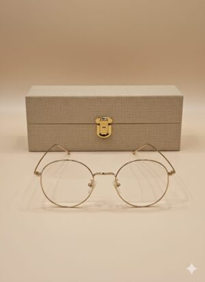 Round Golden Stylish Hit Glasses