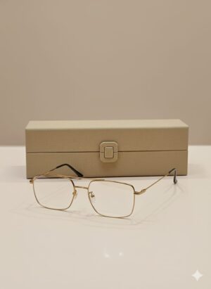 Golden Square Shape Glasses