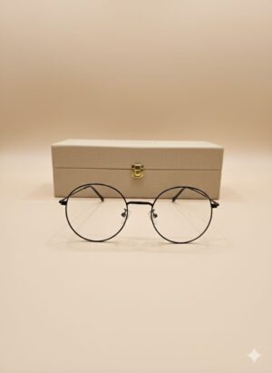 Classic Round Black Frame Glasses